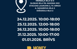 Money Express klientu apkalpošanas centru darba laiki