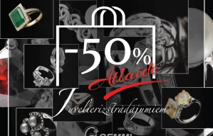 Tikai Zolitūdē Imantas 15.līnija 7 - salonā GEMMI sudraba un zelta juvelierizstrādājumiem atlaide 50%! Tikai Zolitūdē Imantas 15.līnija 7 - salonā GEMMI sudraba un zelta juvelierizstrādājumiem atlaide 50%!