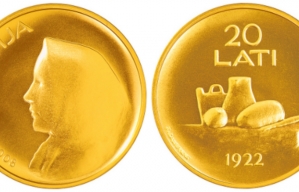 Atceries latu: zelta "Latvijas monēta"