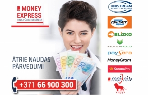MONEY EXPRESS - лидер на рынке систем быстрых денежных переводов в Латвии. MONEY EXPRESS - лидер на рынке систем быстрых денежных переводов в Латвии.