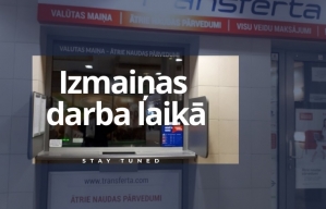 Izmaiņas Money Express finānšu pakalpojumu centru darba laikā